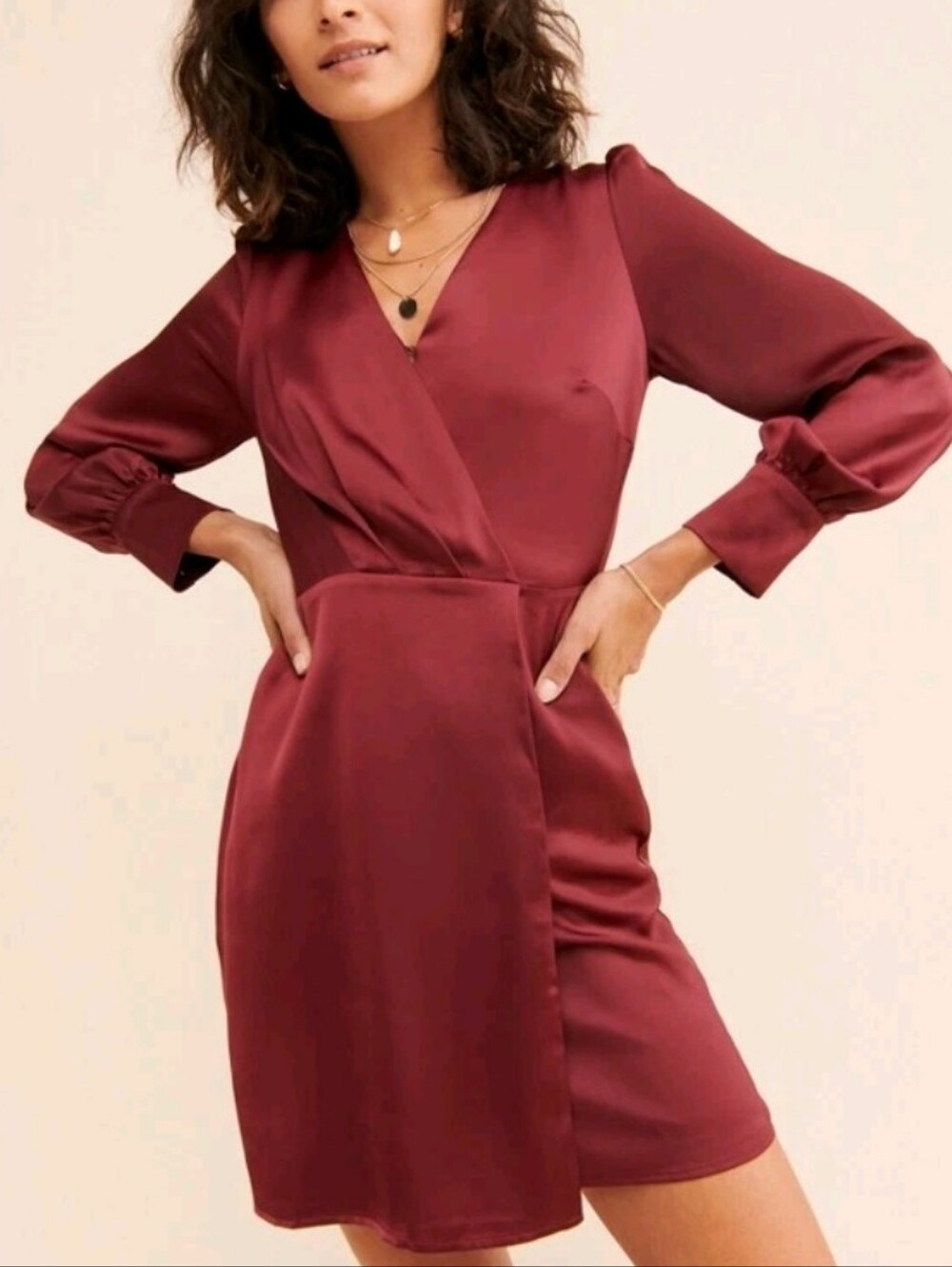 Adelyn Rea Abby Burgundy dress Sz Large